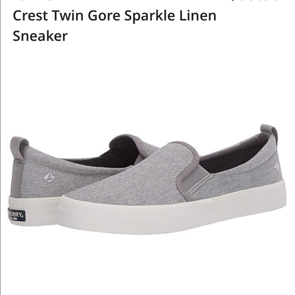 women's crest vibe twin gore sparkle linen sneaker